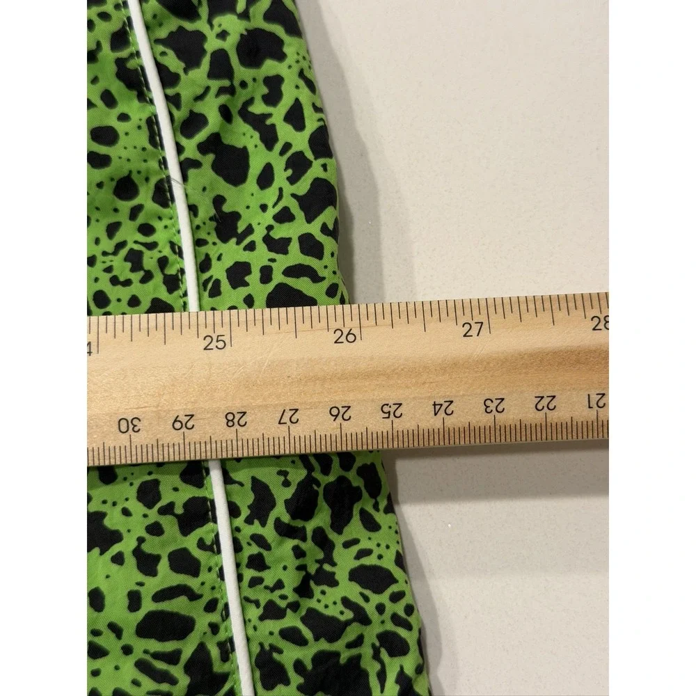 Nike Air Woven AOP TL Pants Mens L Mean Green Black Loose Fit I13133-307 NWT